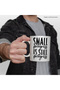 Cana cu textul "Small progress is still progress" - progresul mic e tot progres , Cu Maner Alb - 2