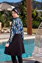 Quick Dry Patterned Tights Lycra Hijab Swimsuit 2512 - 2