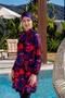 Lycra Patterned Hijab Swimsuit with Quick Dry Tights 2518