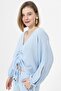 Women's Oversize Crop / Blouse - Muslin Long Sleeve Gathered - 1080 - 6