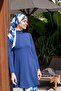 Full Covered Patterned Hijab Swimsuit with Loose Pants-2534 - 4
