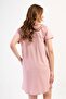 Women's Large Size Short Sleeve Pink Tunic C3T6N0O014 - 4