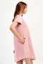 Women's Large Size Short Sleeve Pink Tunic C3T6N0O014 - 2