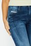 Women Boyfriend Fit Dark Wash Stretchable Denim, Wash Blue - 2