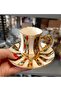 Line Porcelain Hand Decorated Painting Cup Set - 3