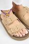 Lavanda Women's Genuine Leather Double Buckle Sand Slippers - 3
