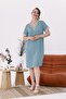 Large Size Lace Dress with Collar and Sleeves - 6