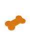 Puppy Food Eating Toy, Bone Shaped, Silicone, Orange, 18X11Cm