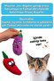 Cat Toy Set with Rustling Sound (2 Pieces) – Plush Eggplant & Pepper Catnip Cat Toys - 5