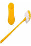Toilet Brush with Holder (52 cm)-Yellow - 2