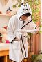 Hooded Girl-Boy Bathrobe Cotton-Tiger - 2