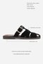 Lenox Black Genuine Suede Belt Detailed Flat Sole Women's Slippers - 4