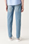 Men's Light Blue Antique Washed Lycra Jean Trousers E 003520 - 3