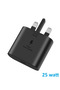 محول PD 25 وات USB-C أسود بدون كابل USB - 6