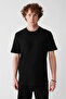 Men's Black 100% Cotton Crew Neck T-Shirt A31Y1164 - 2