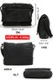 8128 Shabby Canvas Shoulder Messenger Black Anthracite 15.6" Laptop School Travel Daily Vintage Cotton Bag - 2
