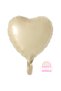 Set of 5 Cream Retro Heart Foil Balloons 18 inches (45 cm) - 6