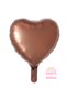 Set of 5 Cream Retro Heart Foil Balloons 18 inches (45 cm) - 5