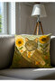 Ghibli Style Floral Cat Couple Throw Pillow Case – Romantic Set of 2 Special Decorative Pillows for Couples - 2
