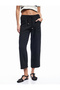 Textured Balloon Fit Pants with Standard Waist Pocket - 2