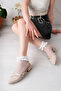Short Heeled Female Black Patent Leather Stiletto 4 cm - 6
