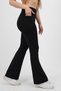 Flared Leggings Women's Black High Waist Gathering Leggings Double Pockets Flared Leggings Bootcut - 3