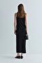 Black Agni Tencel Knotted Skirt - 7