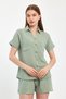 Women's Shirt - Short Sleeve Shirt with Muslin Collar - 1140 - 3