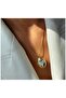 Zircon Stone, Covered, Photo Can Be Put, Colorful Phoenix, Black Steel Necklace - 8