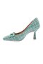 Women's Karburun Chain Buckle Goblet Heeled Shoes 917621085 - 3