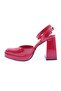 Women's Blunt Toe Short Platform Ankle Strap Heeled Back Shoes 8869535 - 3
