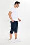 Men's Stretchfit Cargo Pocket Flexible Capri Navy Blue 6035-L - 4