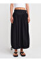80422 100% Cotton Balloon Midi Skirt-Black - 4