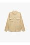 Viscose Fabric Covered Pocket Detailed Long Sleeve Shirt - 4