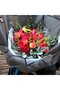 Black Floral Wrapping Paper with Black Edge 5Pcs, Waterproof Matte Transparent Bouquet Wrapping Paper, 58X58 cm - 5