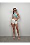 New Season Women's Tie Drawstring Detail Crop Blouse 12515 - 8
