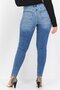 Women Skinny Fit Washed Stretchable Jeans, Blue - 3