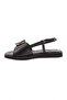 515-23Y Women's Square Buckle Sandals Black - 3