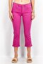 Women Regular Fit Plain Cropped Jeans, Magenta
