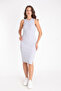 Midi Pencil Dress with Slits Rmr90090 - 4