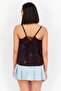Women V Neck Sleeveless Textured Top, Maroon - 2