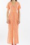 Women's Pareo Jumpsuit Beach Dress Neon Lace Orange