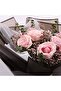 Black Floral Wrapping Paper with Black Edge 20 Pcs, Waterproof Matte Transparent Bouquet Wrapping Paper, 58X58 cm - 5