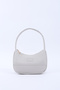 Gray Shk229 Faux Leather, Single Compartment with Zipper, Baguette Model Hand, Arm and Shoulder Bag