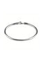 Italian Snake Snake Model Silver Men's Blackened Steel Bracelet - 6