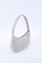 Gray Shk229 Faux Leather, Single Compartment with Zipper, Baguette Model Hand, Arm and Shoulder Bag - 6