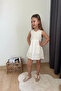 Stylish Dress with Inner Lining, Back Zipper, and Scallop Cotton