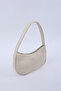 Cream Shk229 Faux Leather, Zippered Single Compartment, Baguette Model Hand, Arm and Shoulder Bag - 6