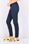 Women Skinny Fit Stretchable Printed Jeans, Navy - 2