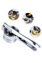 Press Type Stainless Steel Potato Masher - Vegetable Fruit Puree Press - Hand Citrus Press - with Chamber - 3